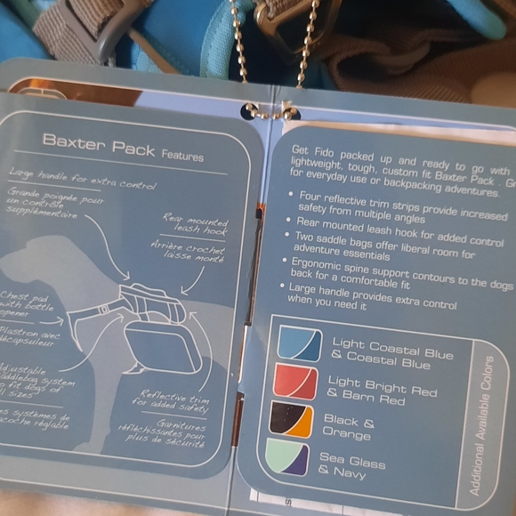 Kurgo Baxter Backpack fits 30-85 lbs Blue - Picture 7 of 7